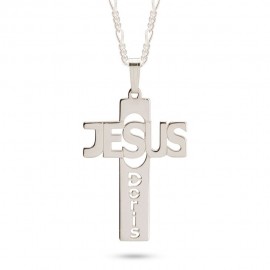 Collar de Cruz de Jesús con Nombre